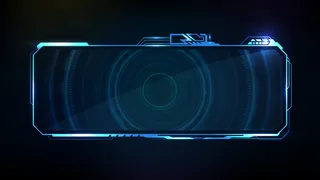 蓝色发光科技的抽象未来背景科幻框架hud ui