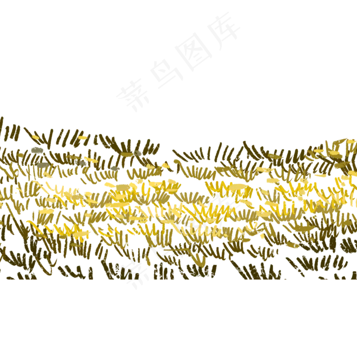 卡通金色草叶下载(2000X2000(DPI:300))psd模版下载