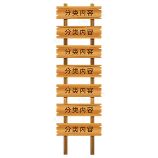木牌侧边导航栏
