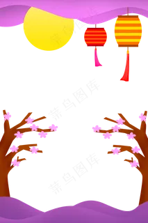 中秋剪纸风装饰 中秋剪纸风装饰