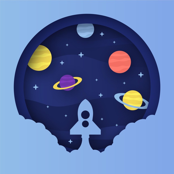 纸风格星系背景eps,ai矢量模版下载
