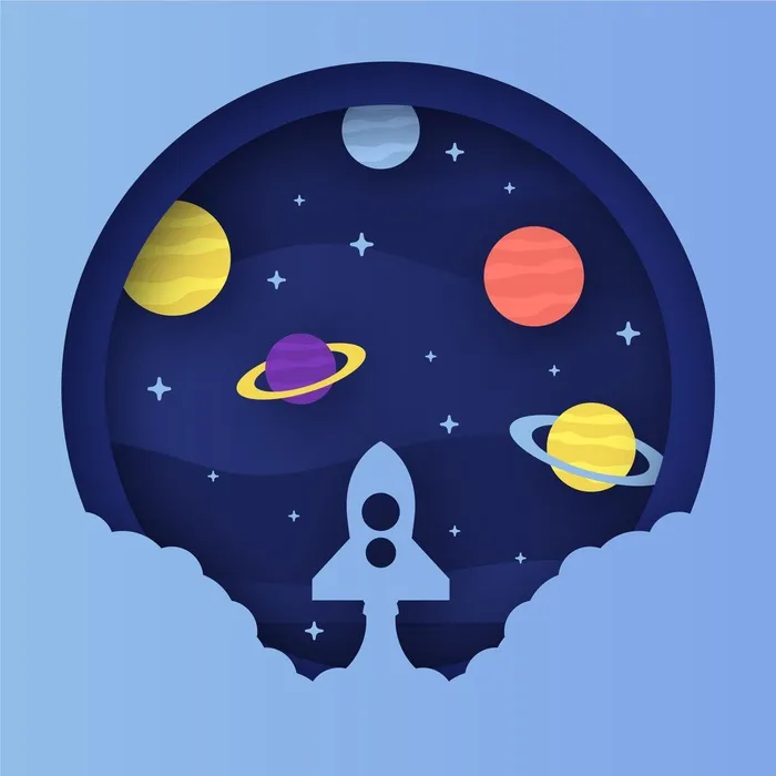 纸风格星系背景eps,ai矢量模版下载