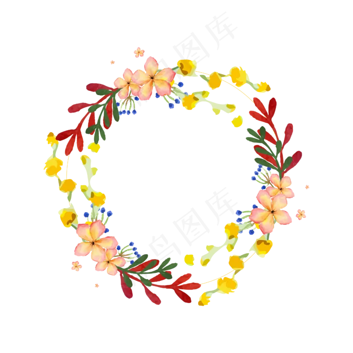 矢量手绘花边花环(2480X2480(DPI:300))ai矢量模版下载