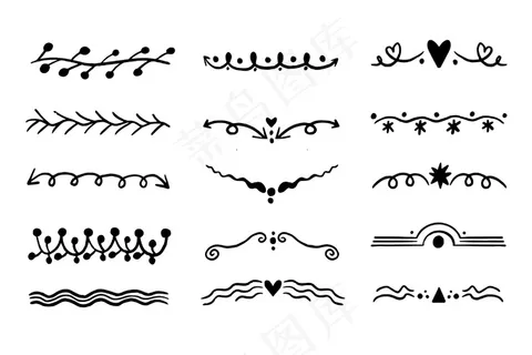 手绘装饰分隔器系列