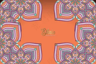 金色矢量豪华装饰曼荼罗设计背景