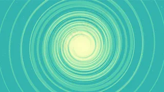 软蓝色星系背景上的滑稽螺旋黑洞。