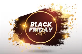 金色黑色星期五飞溅横幅banner