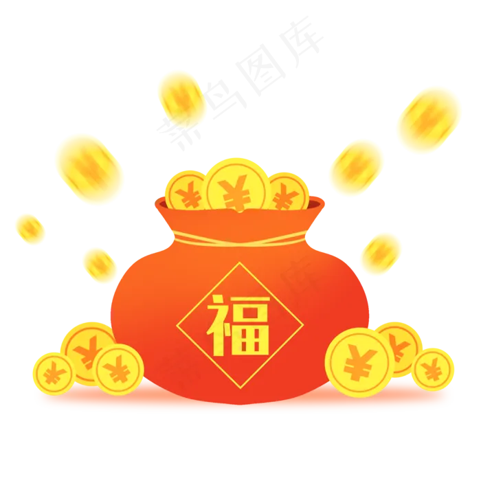 电商促销金币福袋(2000X2000(DPI:300))psd模版下载