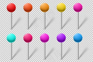 一套彩色地图标记