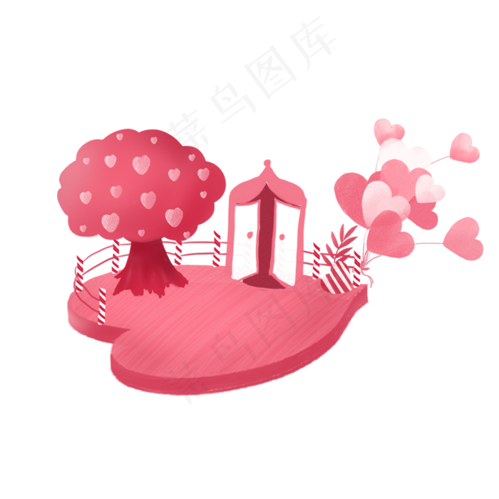 七夕浪漫小屋可商用素材