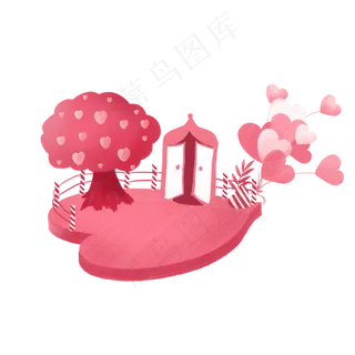 七夕浪漫小屋可商用素材