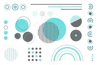 平面设计中的几何模型样机背景