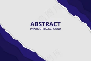 白色海军蓝抽象剪纸背景壁纸