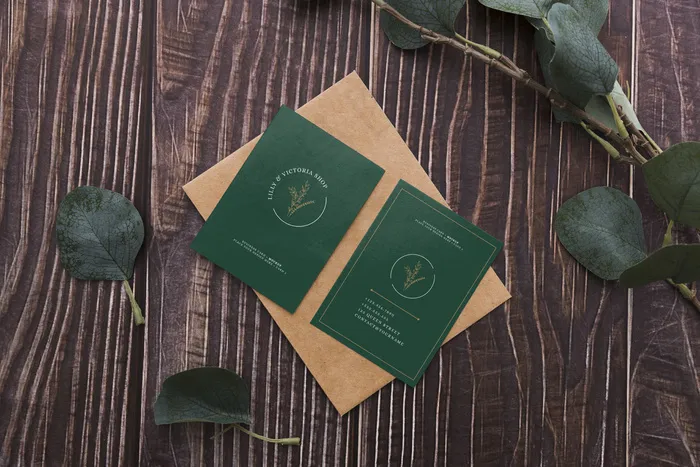 简约名片模型样机psd模版下载