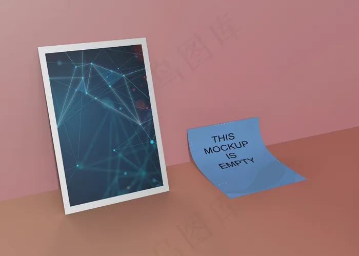 张贴它和框架模型样机宣传单,DM传单设计模板psd模版下载