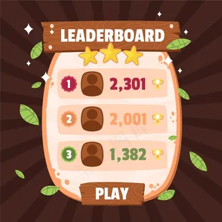 卡通排行榜概念