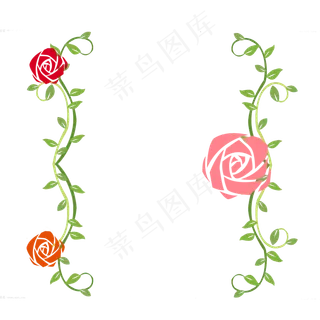 七夕节玫瑰花边框 七夕节玫瑰花边框