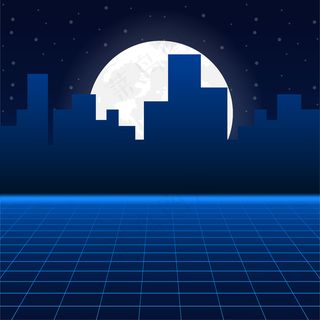 未来风格的激光网格景观。氖反向波