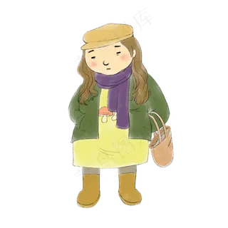 假日休闲度假逛街时尚肥胖女性