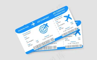 一对现实的机票概念