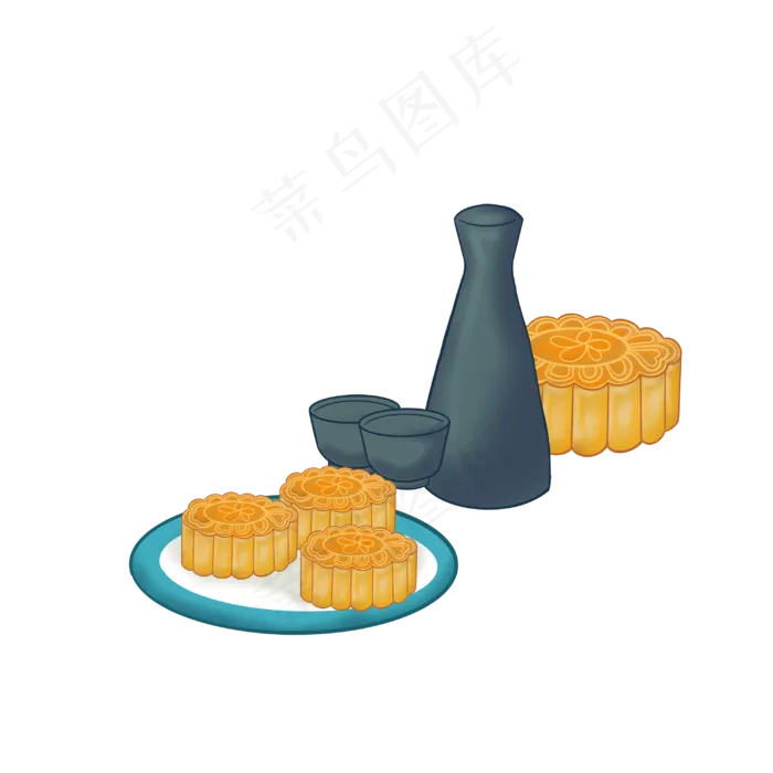 中秋月饼酒水(3000X3000(DPI:300))psd模版下载