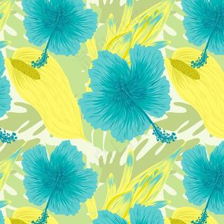 彩绘异域花叶图案