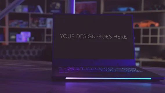 游戏笔记本电脑显示器模型样机