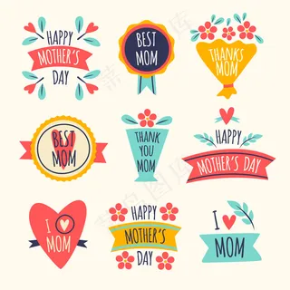母亲节标签系列图纸