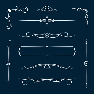 书法装饰元素套装 书法装饰元素套装