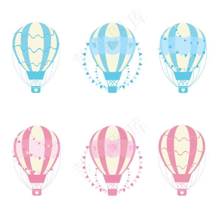 彩色热气球系列