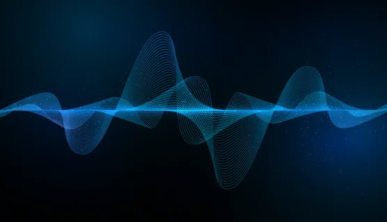 抽象蓝色数字均衡器，声波模式元素矢量