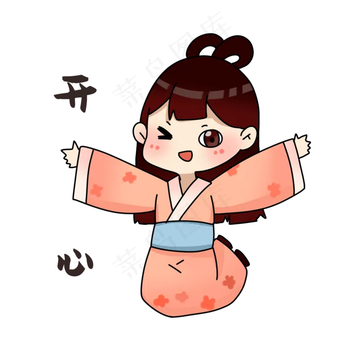 嫦娥开心表情包(2000X2000(DPI:300))psd模版下载