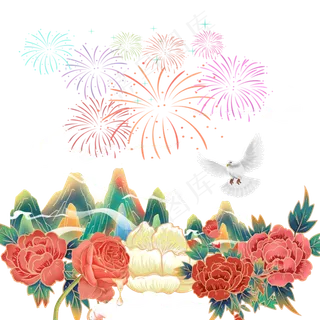手绘国潮国庆 手绘国潮国庆