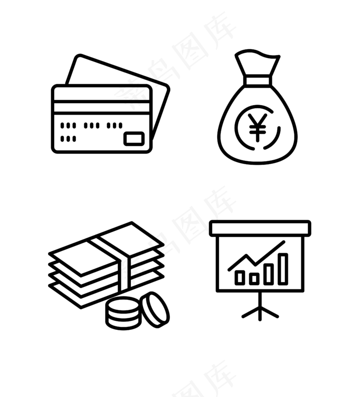 金融商务图标(4400*4983px 300 dpi )ai矢量模版下载