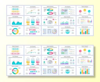 捆绑业务和财务信息图形演示幻灯片模板