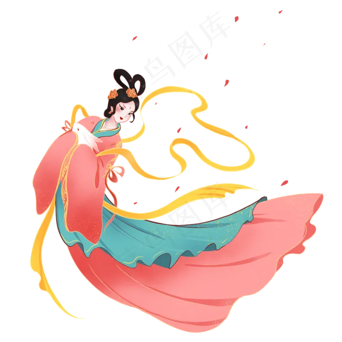 中秋节国潮风嫦娥玉兔(2200X2200(DPI:300))psd模版下载