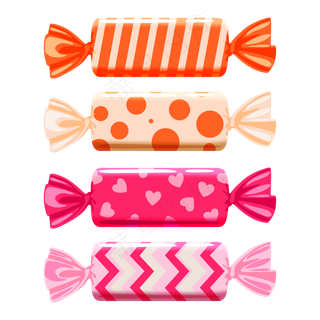 手绘七夕节日糖果