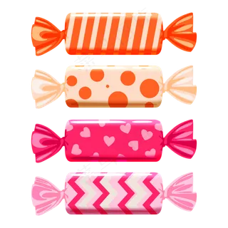 手绘七夕节日糖果