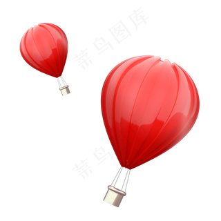 红色国庆热气球