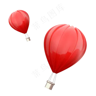 红色国庆热气球