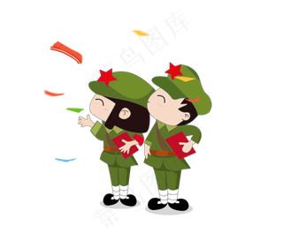卡通军人 军人
