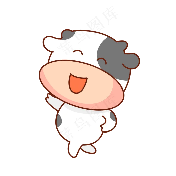 可爱小奶牛(2000X2000(DPI:300))psd模版下载
