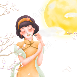 中秋节花好月圆