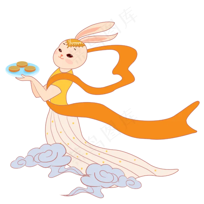 端月饼玉兔(3000X3000(DPI:300))psd模版下载