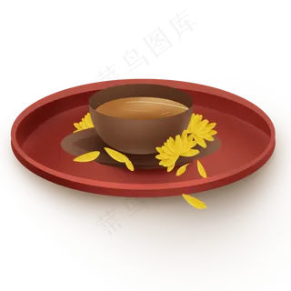 中国风菊花和茶