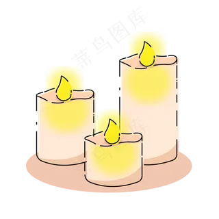 MEB蜡烛手绘元素