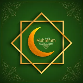 绿色宗教快乐回历背景矢量