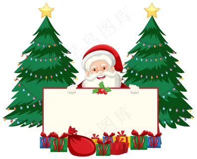 圣诞主题与圣诞老人和礼物