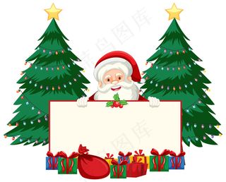 圣诞主题与圣诞老人和礼物