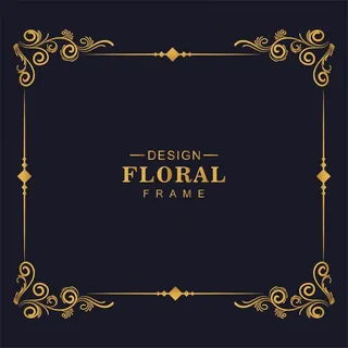 装饰艺术花卉角框设计